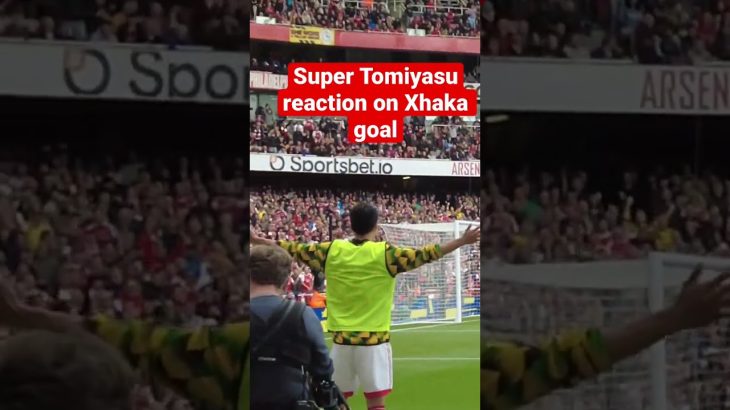 Tomiyasu celebrates before Xhaka shot vs Tottenham l  冨安健洋 l アーセナル vs トッテナム