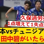 【日本代表】チュニジア戦、田中碧使ってたらもっと得点してるの？www