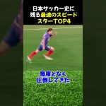 日本サッカー史に残る最速のスピードスターTOP4 #サッカー #前田大然 #サッカー解説