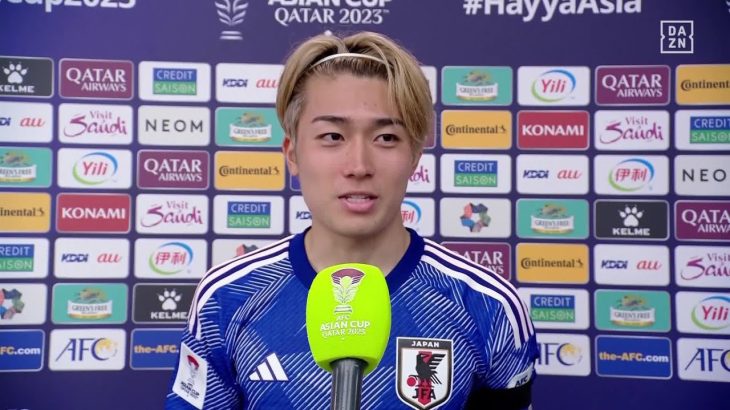 【試合後インタビュー】決勝ゴールの中村敬斗「パスを受けた時から振ろうと思っていた」｜AFCアジアカップ 日本×ベトナム