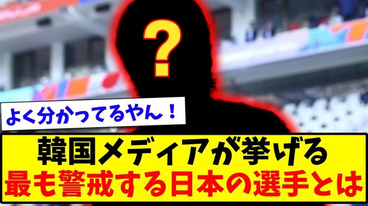 【よく見てる】韓国メディアが「最も警戒する日本の選手」が見る目ある件についてwww