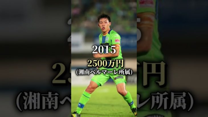 【新時代の司令塔】遠藤航の年俸推移【2010年〜2024年】#shorts#日本代表#遠藤#リバプール#アジアカップ#ワールドカップ#サッカー#サムライブルー