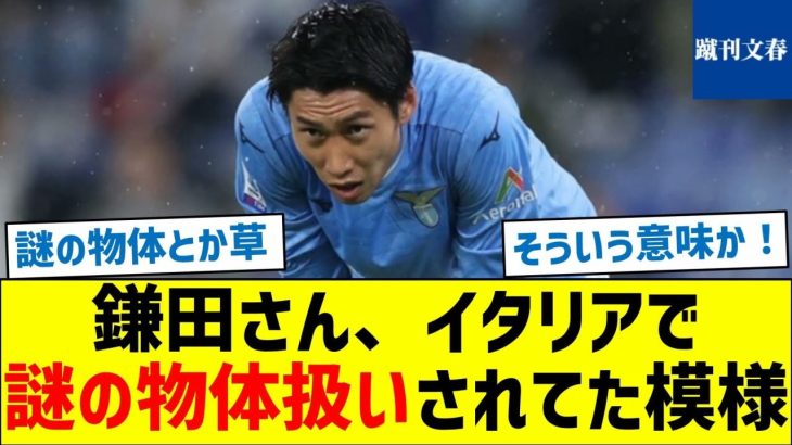 【謎の物体とは？】鎌田さん、イタリアで謎の物体扱いされてた模様