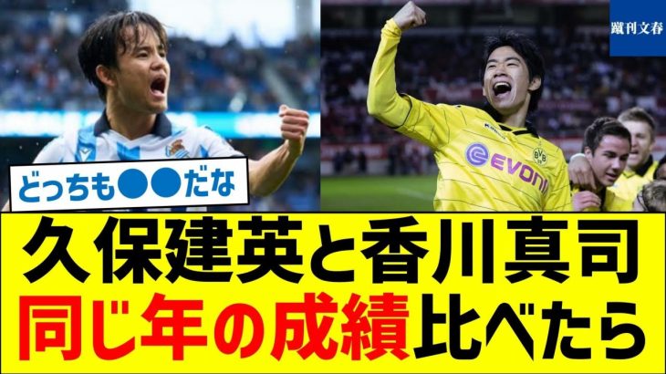 【結果は？】久保建英と香川真司、同じ年の成績比べたら