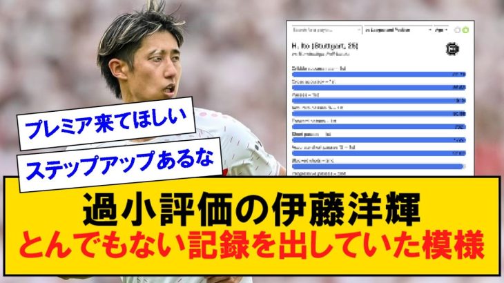 【過小評価】伊藤洋輝、ブンデスでとんでもない記録を出していた模様