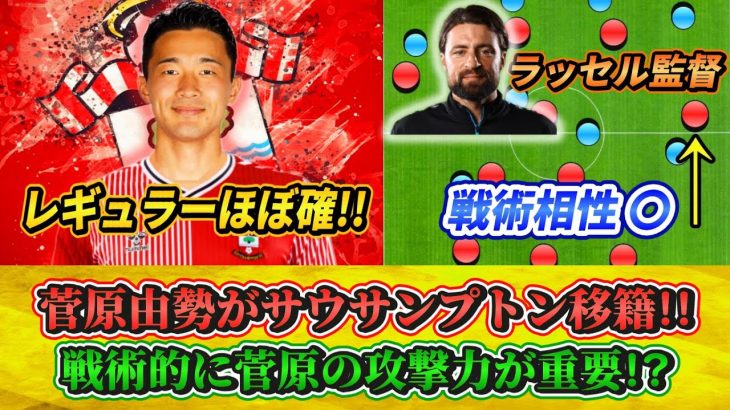 [カンタン分析] 菅原由勢はレギュラーが取れるのか!?戦術についても紹介します!! #菅原由勢 #サウサンプトン #移籍