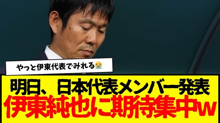 W杯予選のメンバー発表を前に、伊東純也に期待集中wwww