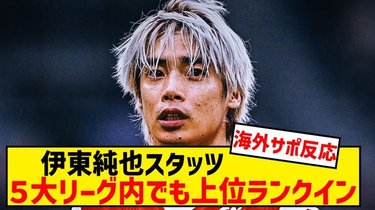 【イナズマ】伊東純也、スタッツが欧州5大リーグ内でも屈指だった【海外の反応】