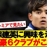 【朗報】久保建英に興味を示している超強豪6クラブがこちらwww