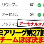 【速報】プレミアリーグ第27節が終了！最新の順位がこちらです！！！