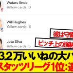 【現地反応】遠藤航がリーグ1位を記録したとあるスタッツが騒ぎにwwww
