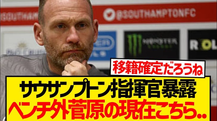 セインツ指揮官ベンチ外の菅原由勢に言及←普通に戦力外だったことが判明…
