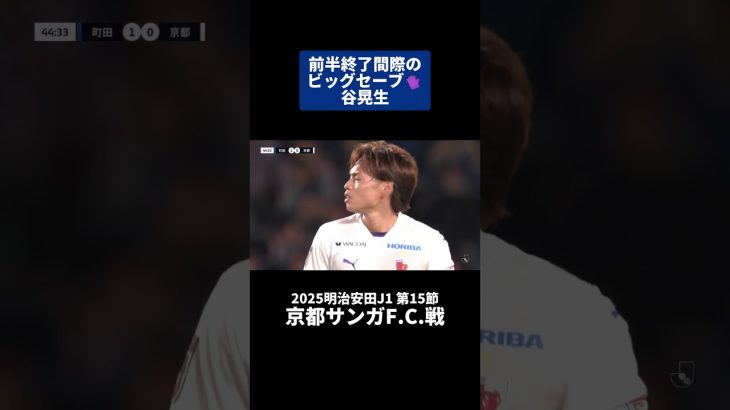 谷晃生 前半終了間際のビッグセーブ🧤｜#京都サンガFC 戦 #shorts #Jリーグ #サッカー