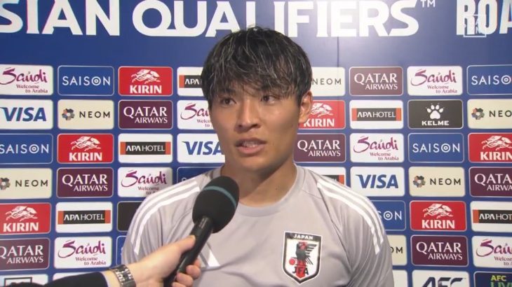 【町野修斗｜試合後インタビュー】先発出場で1ゴール2アシストの活躍！「満足せず次に向かいたい」｜FIFAワールドカップ26 AFCアジア最終予選第10節 日本×インドネシア