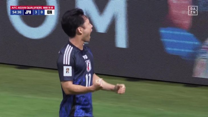 【速報】森下龍矢が代表初ゴール！町野修斗のクロスを逆サイドから豪快ボレー！｜FIFAワールドカップ26 AFCアジア最終予選第10節 日本×インドネシア