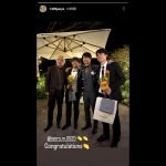 三笘薫の結婚式を祝福する伊東純也