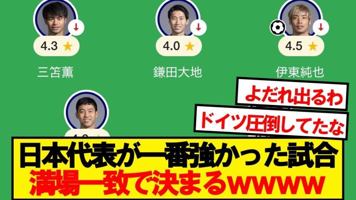日本代表が一番強かった試合、満場一致で決まるwwwww