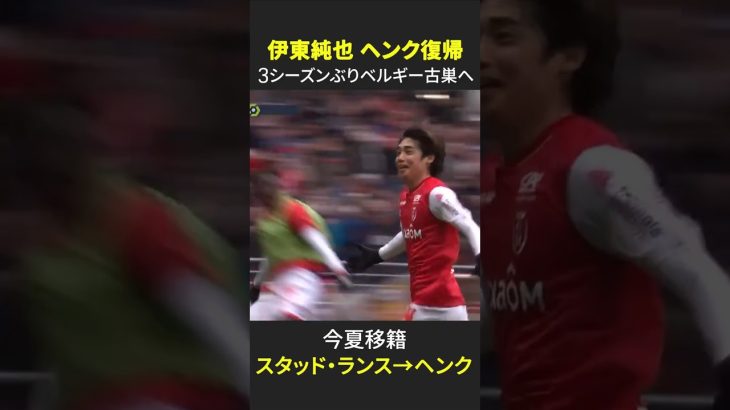 【🇯🇵日本のイナズマがベルギー古巣へ復帰!!⚡】#伊東純也 #ヘンク #ベルギーリーグ #スタッドランス #リーグアン #DAZN #サッカー #shorts