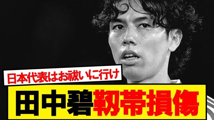 田中碧、アーセナル戦で靱帯損傷疑惑…