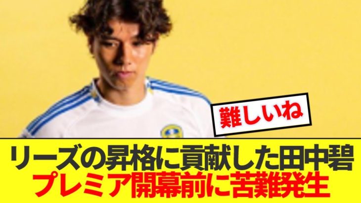 【悲報】田中碧、プレミア昇格のリーズ内で緊急事態！！