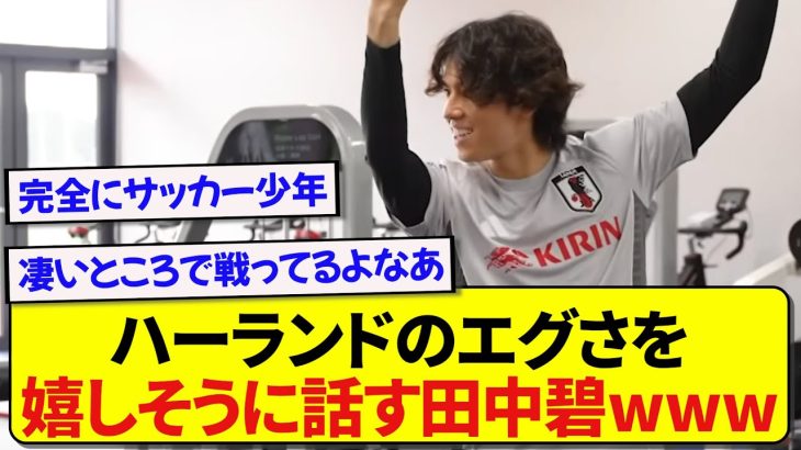 プレミアリーグで戦う日本代表・田中碧、ハーランドのヤバさを嬉しそうに先輩に語るwwwww