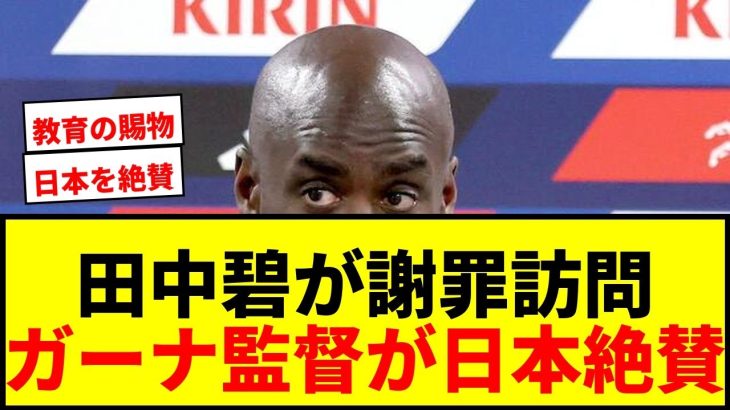【感動】田中碧がガーナ指揮官に謝罪！「日本は教育がきっちりしている」と絶賛された理由とは？