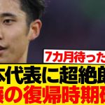 【超朗報】日本代表の救世主、伊藤洋輝の復帰時期ついに確定！！！！！！